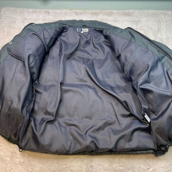 Asics Puffer Jacket Mens Size XXL Zipper Pockets Feather Down Warm Winter Coat - Picture 4 of 13
